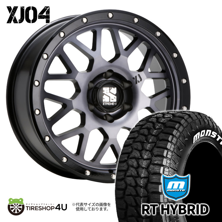 4本セット XTREME J XJ04 20x8.5J 6/139.7 +18 GBM MONSTA RT HYBRID R/T 275/55R20 ホワイトレター プラド ハイラックス カスタム車 :XJ04 2085 6H SMO RTHYBRID 2755520:TIRE SHOP 4U 4号店