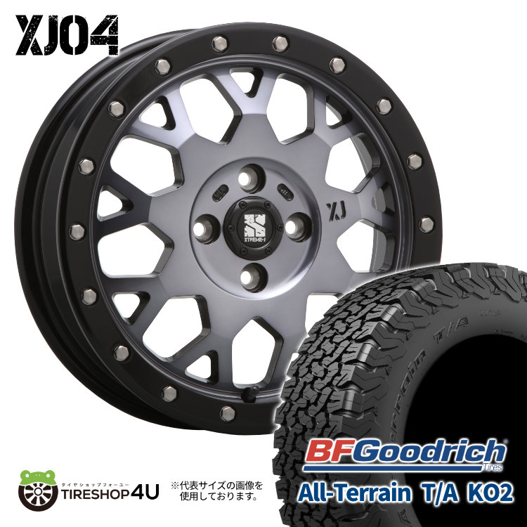 4本セット XTREME J XJ04 16x6.5J 4/100 +38 GBM BFGoodrich All Terrain T/A KO2 215/65R16 ブラックレター ライズ ロッキー 4穴 :XJ04 1665 4H100 38 GBM KO2 2156516:TIRE SHOP 4U 4号店