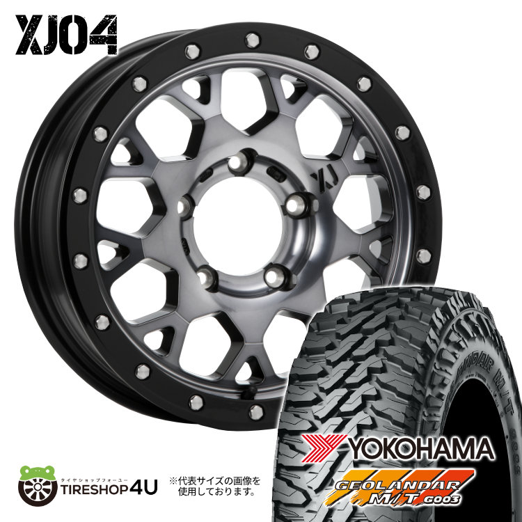 4本セット XTREME J XJ04 16x5.5J 5/139.7 5 GBM ヨコハマ ジオランダー M/T G003 215/70R16 BL ジムニーシエラ JB74 ワイド :XJ04 1655 5H139 5 GBM G003 2157016 2:TIRE SHOP 4U 4号店