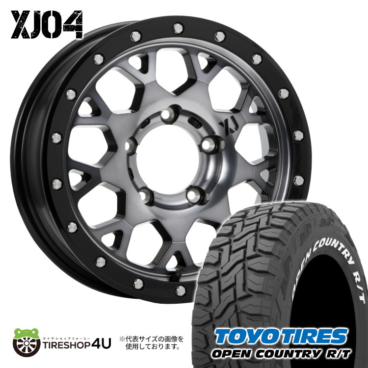 4本セット XTREME J XJ04 16x5.5J 5/139.7 +22 GBM TOYO OPEN COUNTRY R/T 185/85R16 ホワイトレター ジムニー JB64 JB23 JA11 :XJ04 489:TIRE SHOP 4U 4号店