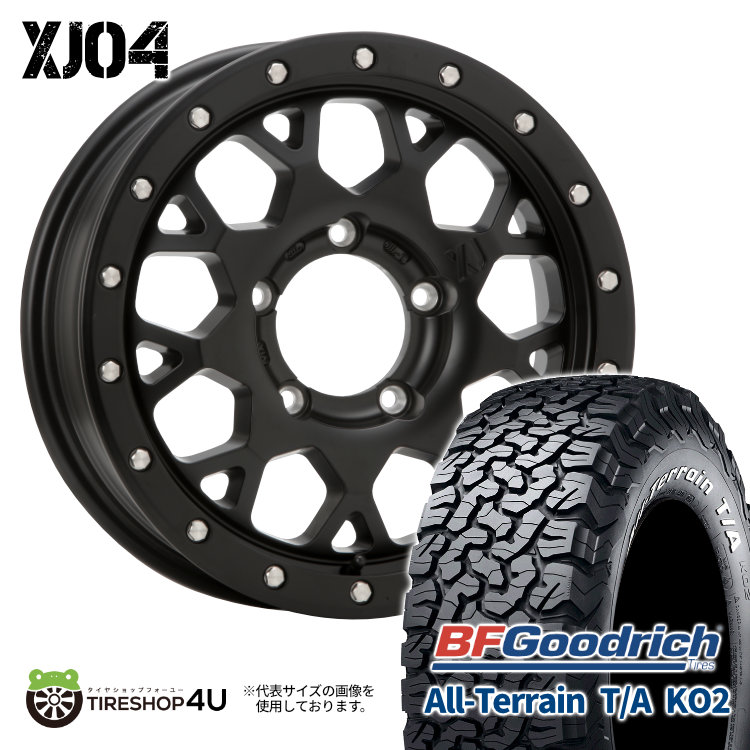 4本セット XTREME J XJ04 16x5.5J 5/139.7 +22 SBK BFグッドリッチ オールテレーン T/A KO2 215/70R16 WL ジムニー JB64 JB23 W :XJ04 1655 5H139 22 SBK KO2 2157016 2:TIRE SHOP 4U 4号店