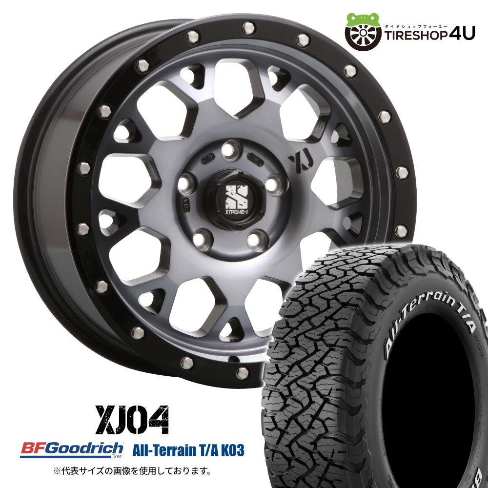 4本セット XTREME-J XJ04 18x8.0J 5/127 +35 GBM BFGoodrich All-Terrain T/A KO3 285/60R18 ホワイトレター ジープ ラングラー