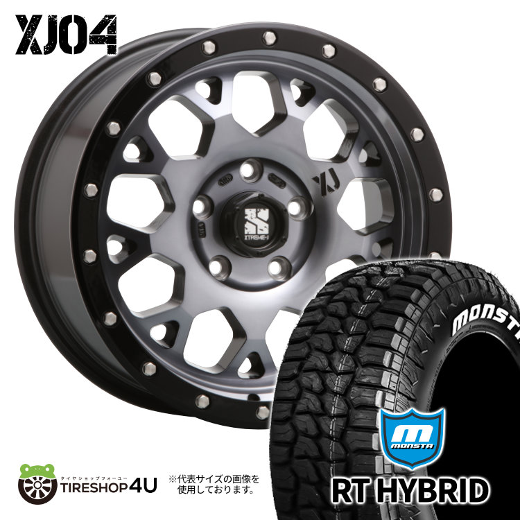 4本セット XTREME J XJ04 16x7.0J 5/114.3 +35 GBM MONSTA RT HYBRID R/T 215/65R16 ホワイトレター カローラクロス :XJ04 1670 5H114 35 GBM RTHYBRID 2156516:TIRE SHOP 4U 4号店