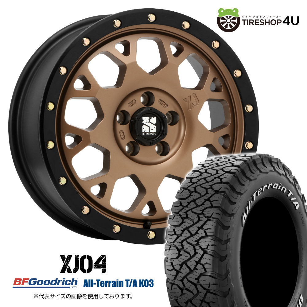 4本セット XTREME-J XJ04 17x7.0J 5/127 +35 MBR BFGoodrich All-Terrain T/A KO3 285/70R17 ホワイトレター ジープ ラングラー