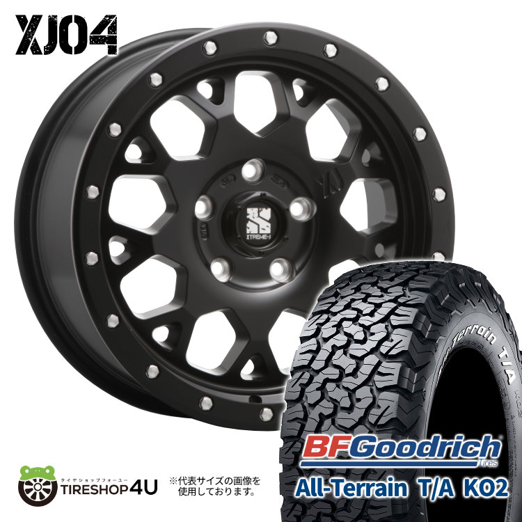 4本セット XTREME J XJ04 16x8.0J 5/114.3 +18 SBK BFGoodrich All Terrain T/A KO2 235/70R16 ホワイトレター デリカD5 オーバーフェンダーサイズ :XJ04 1680 5H114 18 SBK KO2 2357016:TIRE SHOP 4U 4号店