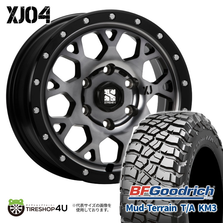 4本セット XTREME-J XJ04 18x8.0J 6/139.7 +20 GBM BFGoodrich Mud-Terrain T/A KM3 265/60R18 プラド ハイラックス トライトン GSR GLS