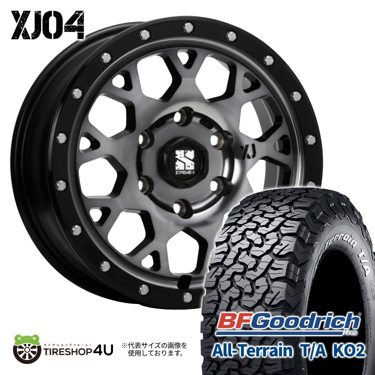 4本セット XTREME J XJ04 16x6.5J 6/139.7 +38 GBM BFGoodrich All Terrain T/A KO2 215/70R16 ホワイトレター ハイエース 200系 :XJ04 1665 6H139 38 GBM KO2 2157016:TIRE SHOP 4U 4号店