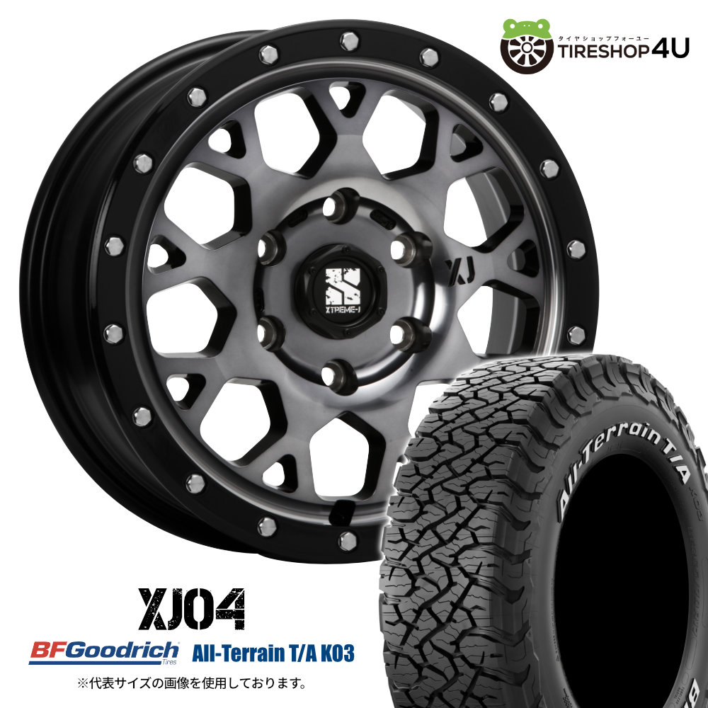 4本セット エクストリームJ XJ04 16x8.0J 6/139.7 +18 GBM BFグッド