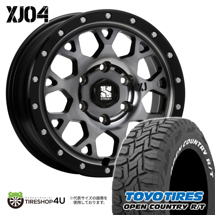 4本セット XTREME J XJ04 17x8.0J 6/139.7 +20 GBM TOYO トーヨー オープンカントリー R/T 265/70R17 WL サーフ プラド FJクルーザー :XJ04 96:TIRE SHOP 4U 4号店