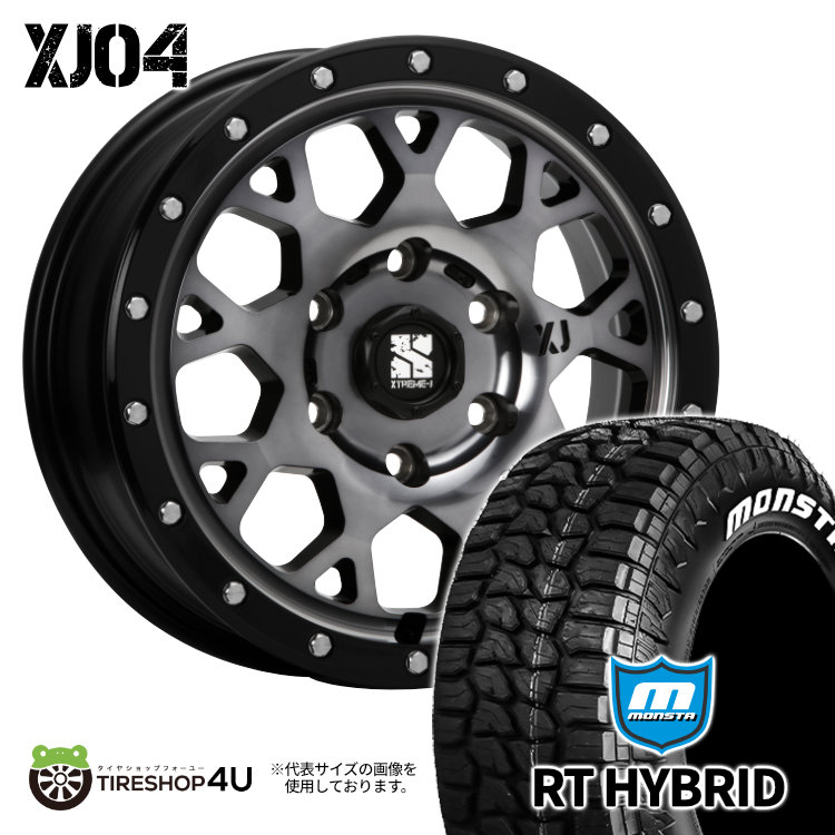 4本セット XTREME J XJ04 17x8.0J 6/139.7 +20 GBM MONSTA RT HYBRID R/T 285/70R17 ホワイトレター エスカレード タホ プラド外径up :XJ04 1780 6H SMO RTHYBRID 2857017:TIRE SHOP 4U 4号店