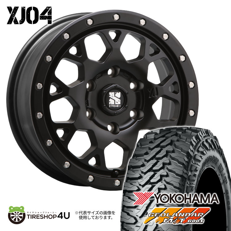 4本セット XTREME J XJ04 17x8.0J 6/139.7 +20 SBK YOKOHAMA GEOLANDAR M/T G003 265/70R17 ブラックレター プラド FJクルーザー :XJ04 1780 6H139 20 SBK G003 2657017:TIRE SHOP 4U 4号店