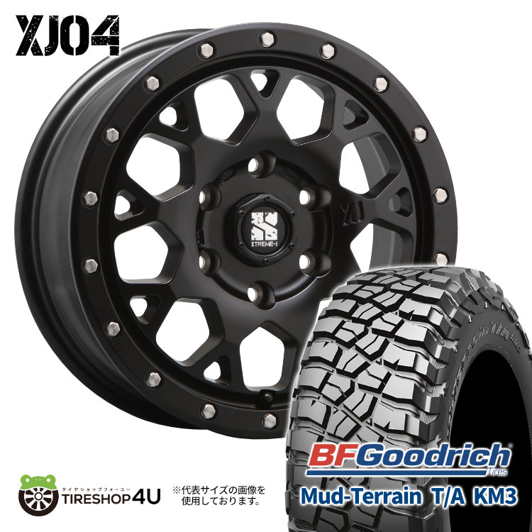 4本セット XTREME J XJ04 18x8.0J 6/139.7 +20 SBK BFグッドリッチ マッドテレーン T/A KM3 265/60R18 BL プラド ハイラックス : xj04 1880 6h139 20 sbk km3 2656018 2 : TIRE SHOP 4U 4号店