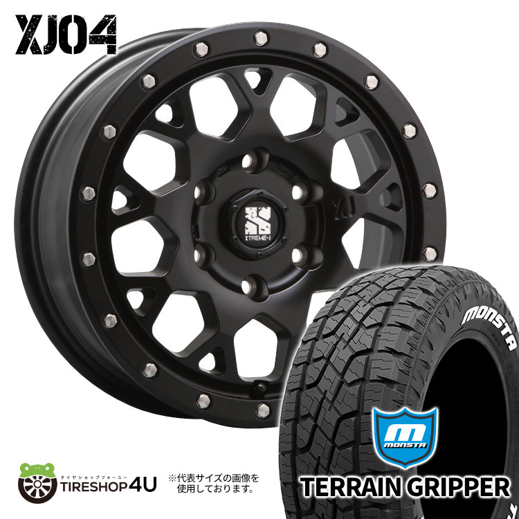 4本セット XTREME J XJ04 18x8.0J 6/139.7 +20 SBK MONSTA TERRAIN GRIPPER A/T 285/60R18 ホワイトレター FJクルーザー プラド カスタム車 :XJ04 277:TIRE SHOP 4U 4号店