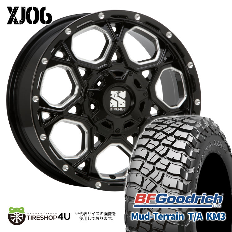 4本仕掛ける XTREME-J XJ06 17x7.5J 5/110/127 +40 GBM BFGoodrich Mud-Terrain T/A KM3 265/70R17 ジープ ラングラー（JK文句なし中毒者当て嵌める可） 夏タイヤ、ホイールセット-車、バイク、自転車-自動車