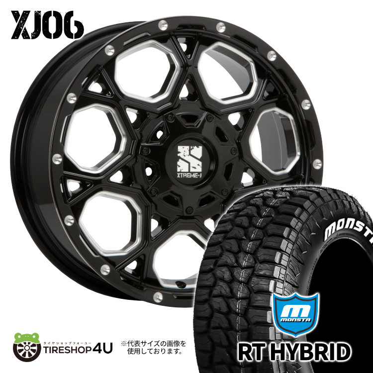 4本セット XTREME J XJ06 17x7.5J 5/110 5/127 +40 MONSTA モンスタ RTハイブリッド R/T 265/70R17 WL ラングラー JL JK ジープ :XJ06 026:TIRE SHOP 4U 4号店