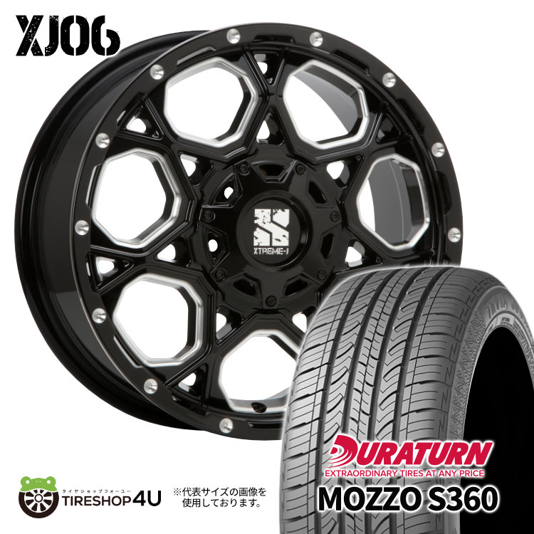 4本セット XTREME J XJ06 17x7.0J 5/100 5/114.3 +42 +50 DURATURN MOZZO S360 225/65R17 エクストレイル ハリアー アウトバック RAV4 :XJ06 044:TIRE SHOP 4U 4号店