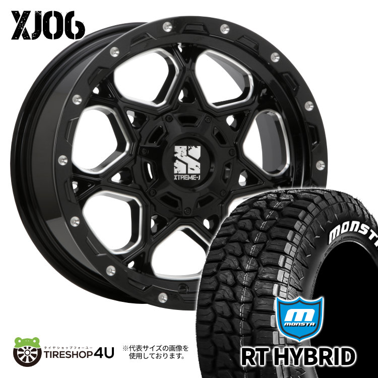 4本セット XTREME J XJ06 17x8.0J 6/139.7 +20 MONSTA RT HYBRID R/T 285/70R17 ホワイトレター FJクルーザー プラド :XJ06 1780 6H RTHYBRID 2857017:TIRE SHOP 4U 4号店