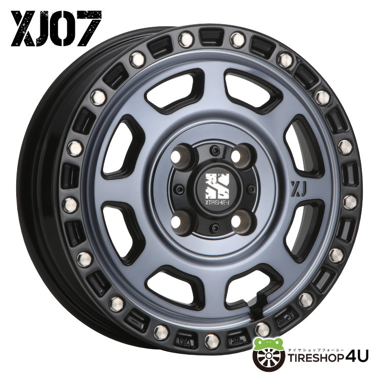 4本セット XTREME-J XJ07 14x4.5J 4/100 +43 GBM MUDSTAR RADIAL A/T 165/65R14 ホワイトレター デリカミニ ハスラー 軽自動車 アゲトラ｜tireshop4u-4｜02