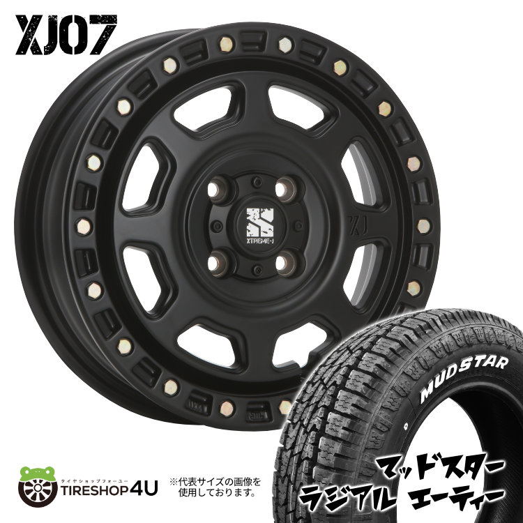 4本セット XTREME J XJ07 14x4.5J 4/100 +43 SBK MUDSTAR RADIAL A/T 165/65R14 ホワイトレター デリカミニ ハスラー 軽自動車 アゲトラ :XJ07 1445 4H100 43 SBK RADIAL AT 1656514:TIRE SHOP 4U 4号店