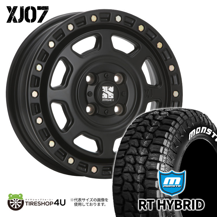 4本セット XTREME J XJ07 14x4.5J 4/100 +43 SBK MONSTA RT HYBRID R/T 165/65R14 ホワイトレター デリカミニ ハスラー 軽自動車 アゲトラ :XJ07 1445 4H100 43 SBK RT HYBRID 1656514:TIRE SHOP 4U 4号店