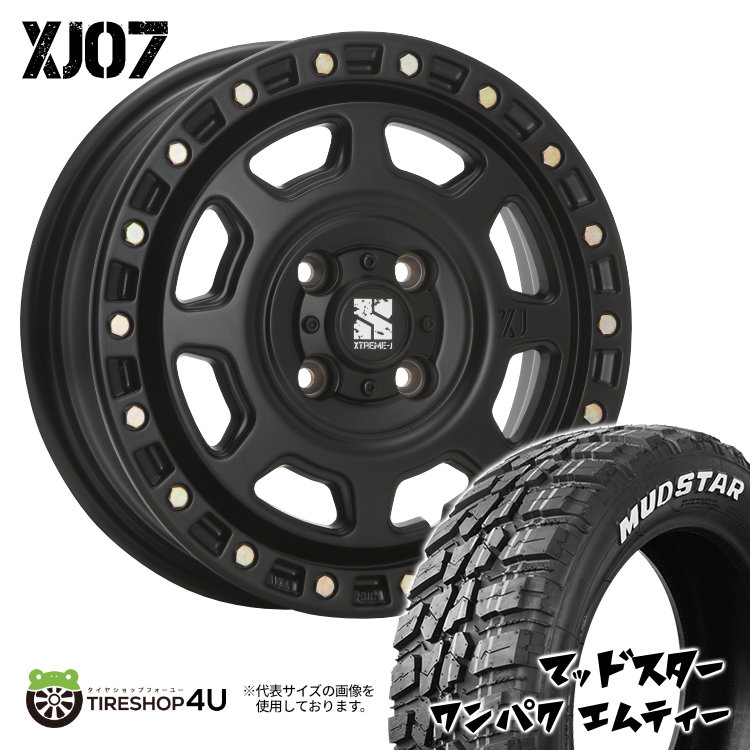 4本セット XTREME J XJ07 14x4.5J 4/100 +43 SBK MUDSTAR WANPAKU M/T 155/65R14 ホワイトレター 軽自動車 N BOX タント ラパン スペーシア :XJ07 1445 4H100 43 SBK WANPAKU MT 1556514:TIRE SHOP 4U 4号店