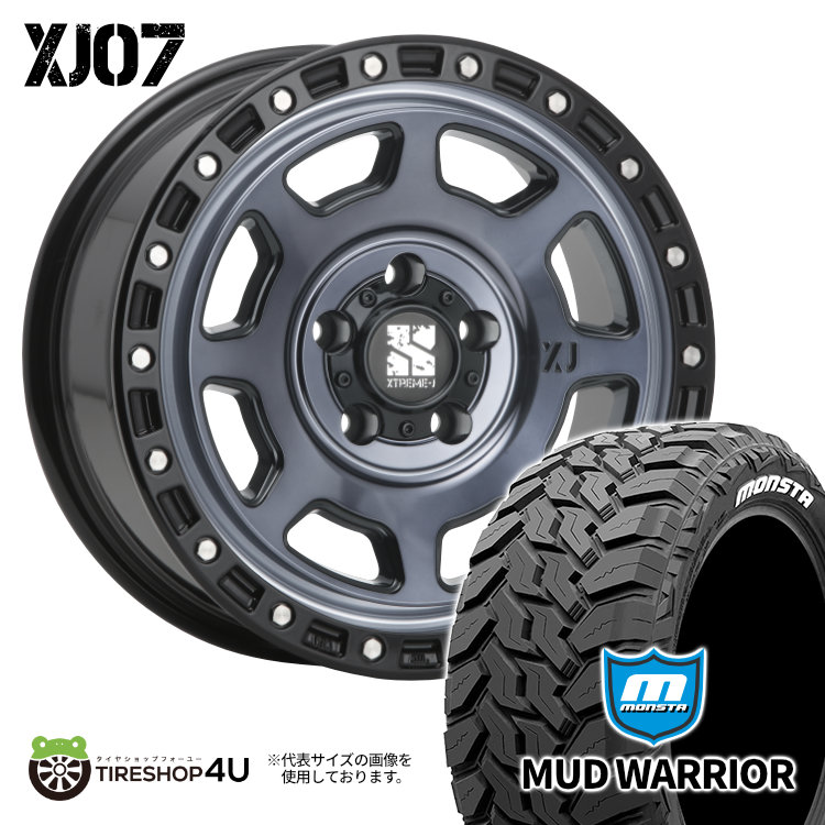 4本セット XTREME J XJ07 16x7.0J 5/114.3 +35 GBM MONSTA MUD WARRIOR M/T 215/70R16 ホワイトレター デリカD5 :XJ07 1670 5H114 35 GBM MUDWARRIOR 2157016:TIRE SHOP 4U 4号店