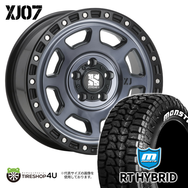 4本セット XTREME J XJ07 17x8.0J 5/127 +38 GBM MONSTA RT HYBRID R/T 295/70R17 ホワイトレター ジープ ラングラー JL JK :XJ07 1780 5H127 38 GBM RT HYBRID 2957017:TIRE SHOP 4U 4号店