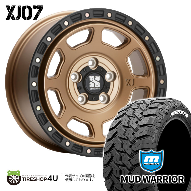 4本セット XTREME J XJ07 16x7.0J 5/114.3 +35 MBR MONSTA MUD WARRIOR M/T 215/70R16 ホワイトレター デリカD5 :XJ07 1670 5H114 35 MBR MUDWARRIOR 2157016:TIRE SHOP 4U 4号店