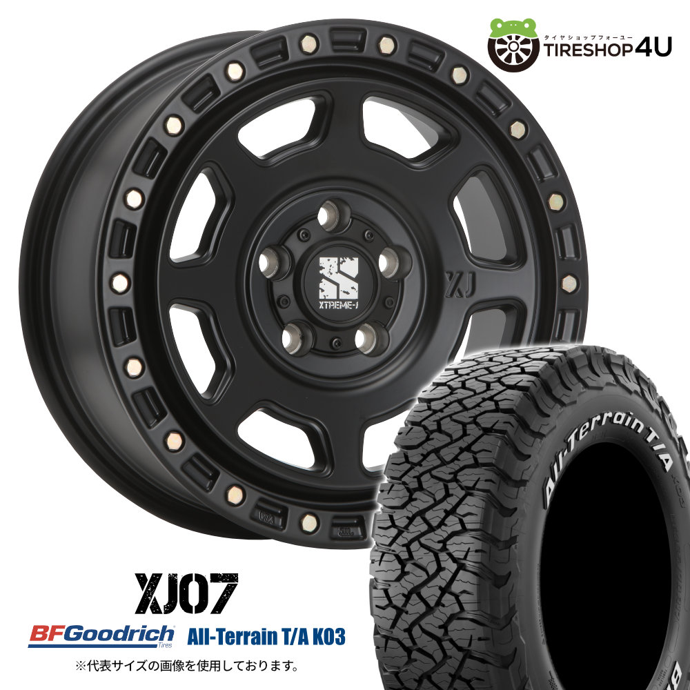 4本セット MLJ XTREME-J XJ07 18x8.0J 5/150+50 SBK BFGoodrich All
