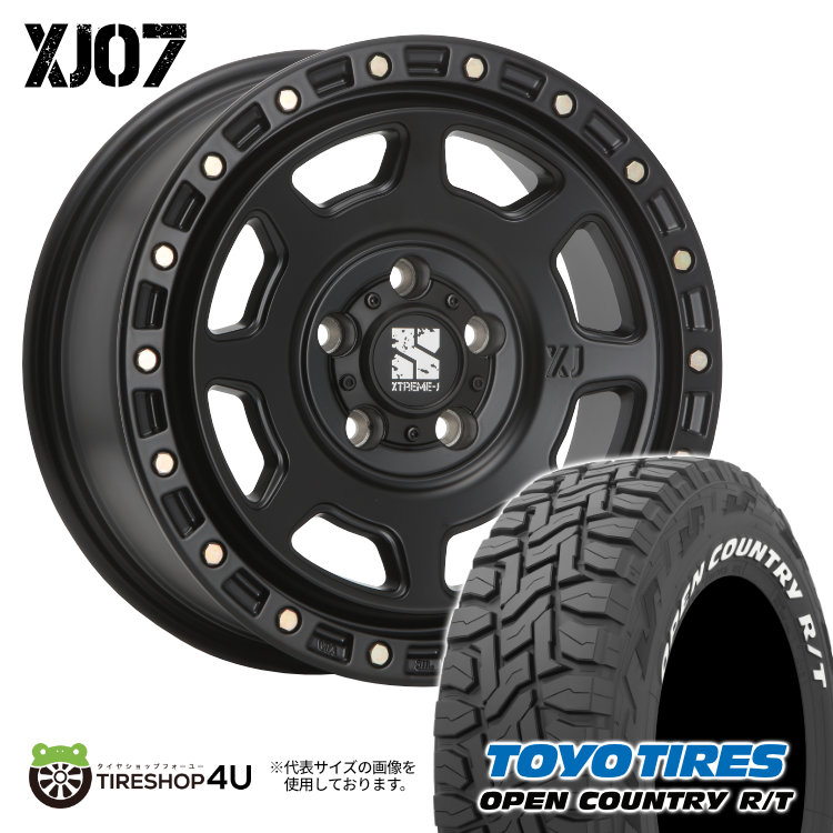 4本セット XTREME J XJ07 17x8.0J 5/127 +38 SBK TOYO OPEN COUNTRY R/T 285/70R17 ホワイトレター ジープ ラングラー JL JK :XJ07 1780 5H127 38 SBK OPEN RT 2857017:TIRE SHOP 4U 4号店