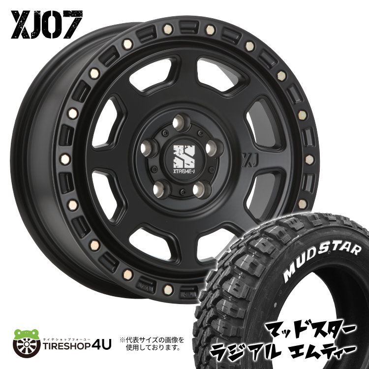4本セット MLJ XTREME-J XJ07 18x8.0J 5/114.3+40 SBK MUDSTAR