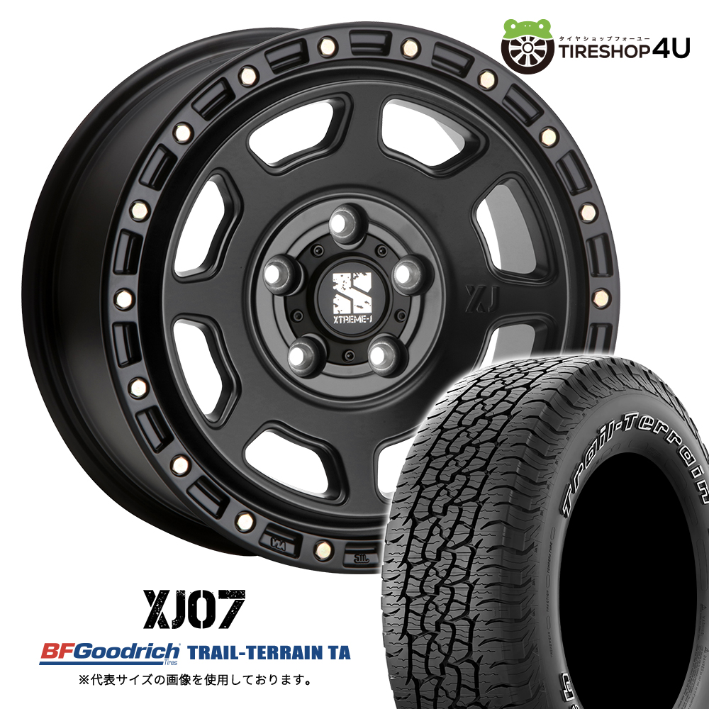 4本セット MLJ XTREME-J XJ07 18x8.0J 5/150+50 SBK BFGoodrich TRAIL-TERRAIN T/A 275/65R18 ホワイトレター ランクル200 LX570 タンドラ