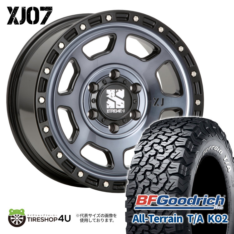 4本セット XTREME J XJ07 17x8.0J 6/139.7 +20 GBM BFGoodrich All Terrain T/A KO2 265/65R17 ホワイトレター プラド ハイラックス :XJ07 1780 6H139 20 GBM KO2 2656517:TIRE SHOP 4U 4号店