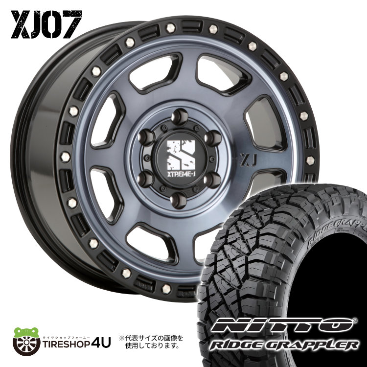 4本セット XTREME J XJ07 17x8.0J 6/139.7 +20 GBM NITTO RIDGE GRAPPLER 265/70R17 プラド ハイラックスリフトアップ FJクルーザー :XJ07 1780 6H139 20 GBM RIDGEGRAPPLER 2657017:TIRE SHOP 4U 4号店