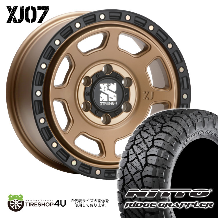 4本セット XTREME J XJ07 17x8.0J 6/139.7 +20 MBR NITTO RIDGE GRAPPLER 265/70R17 プラド ハイラックスリフトアップ FJクルーザー :XJ07 1780 6H139 20 MBR RIDGEGRAPPLER 2657017:TIRE SHOP 4U 4号店