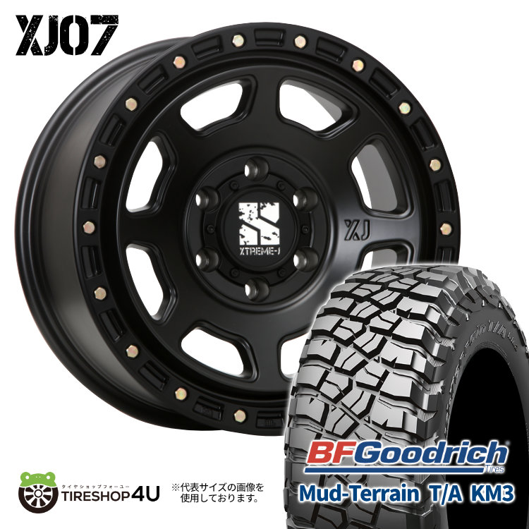 4本セット XTREME J XJ07 17x8.0J 6/139.7 +20 SBK BFGoodrich Mud Terrain T/A KM3 265/65R17 ブラックレター プラド ハイラックス :XJ07 1780 6H139 20 SBK KM3 2656517:TIRE SHOP 4U 4号店