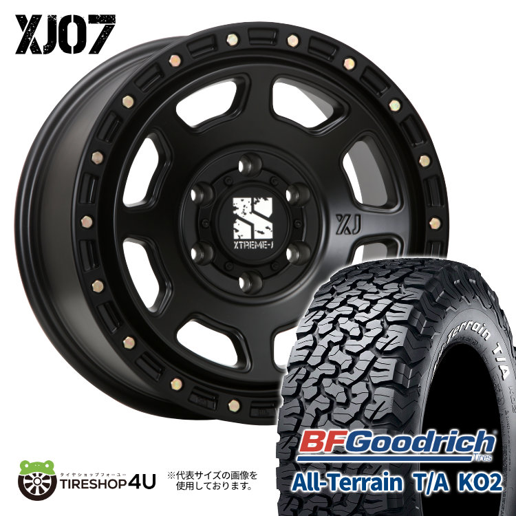 4本セット XTREME J XJ07 16x6.5J 6/139.7 +38 SBK BFGoodrich All Terrain T/A KO2 215/70R16 ホワイトレター ハイエース 200系 :XJ07 1665 6H139 38 SBK KO2 2157016:TIRE SHOP 4U 4号店