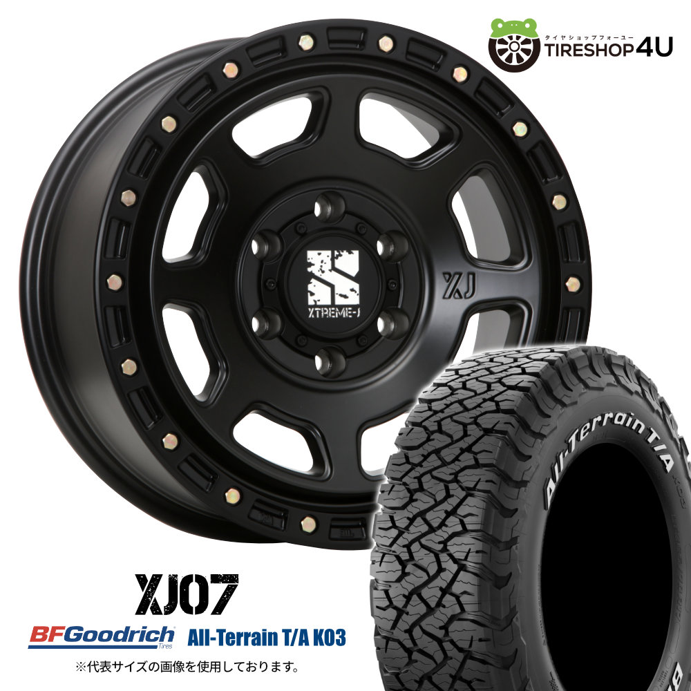 4本セット エクストリームJ XJ07 18x8.0J 6/139.7+50 SBK BFグッド