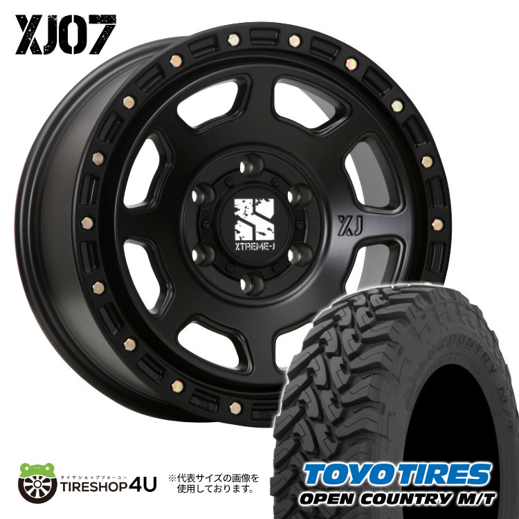 4本セット XTREME J XJ07 17x8.0J 6/139.7 +20 SBK TOYO OPEN COUNTRY M/T 265/70R17 ブラックレター ハイラックスリフトアップ FJ プラド :XJ07 1780 6H139 20 SBK OPEN MT 2657017:TIRE SHOP 4U 4号店