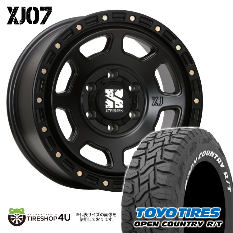 4本セット XTREME J XJ07 17x8.0J 6/139.7 +20 SBK TOYO OPEN COUNTRY R/T 265/70R17 ホワイトレター ハイラックスリフトアップ FJ プラド :XJ07 1780 6H139 20 SBK OPEN RT 2657017:TIRE SHOP 4U 4号店