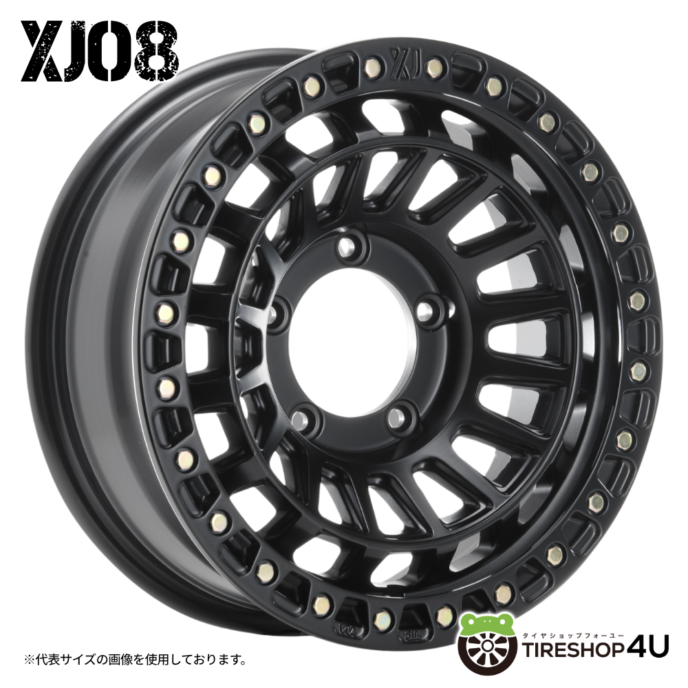 4本セット エクストリームJ XJ08 16x6.0J 5/139.7-5 SBK MONSTA モンスタ テレーングリッパー A/T 215/70R16 WL ジムニーノマド JC74Wの画像