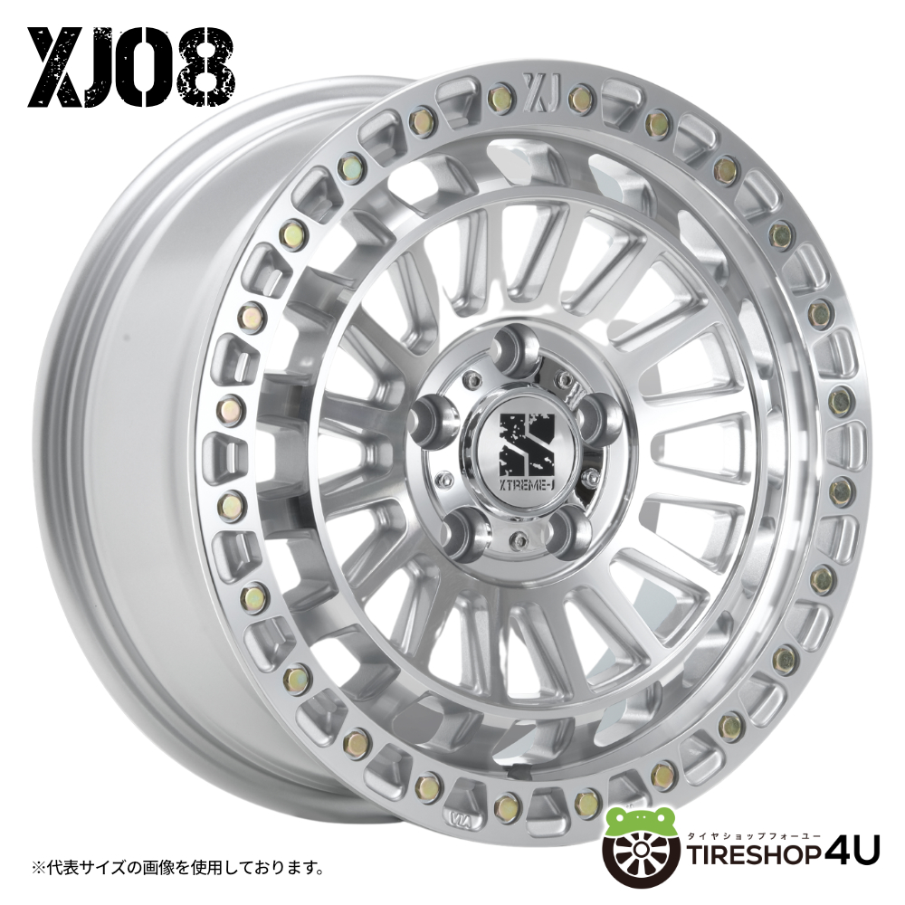 4本セット エクストリームJ XJ08 16x7.0J 5/114.3+25 GMC MONSTA モンスタ テレーングリッパー A/T 215/70R16 WL デリカD5 DELICA RAV4の画像