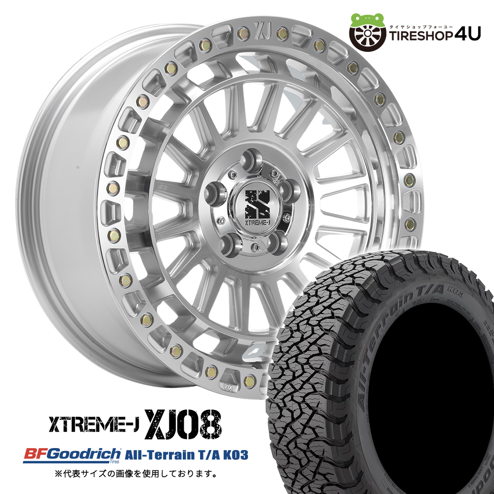 4本セット エクストリームJ XJ08 18x8.0J 5/127+45 GMC BFグッドリッチ オールテレーンT/A KO3 265/60R18 BL ジープ JTグラディエーター