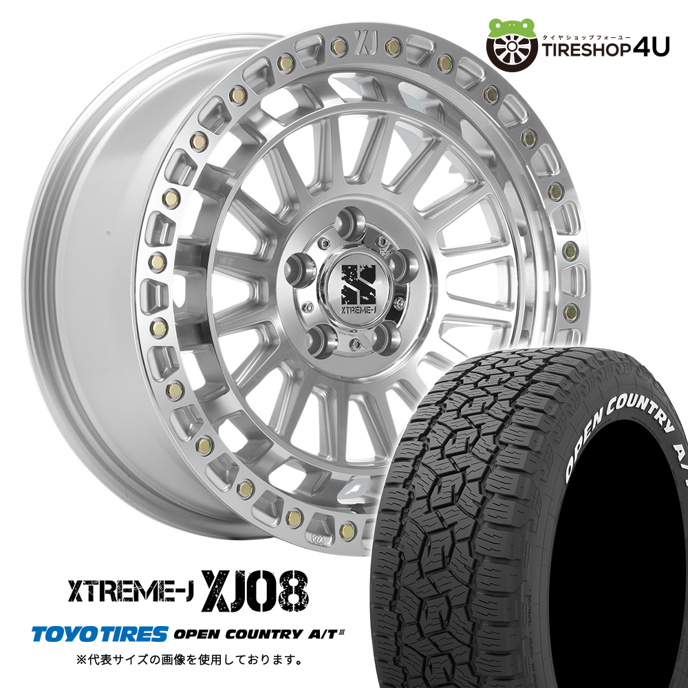 4本仕掛ける エクストリームJ XJ08 17x7.5J 5/127+40 GMC TOYO トゥーヨー 開けひろげカントリーA/T3W 285/70R17 WL ラングラー 剣闘士 夏タイヤ、ホイールセット-自動車