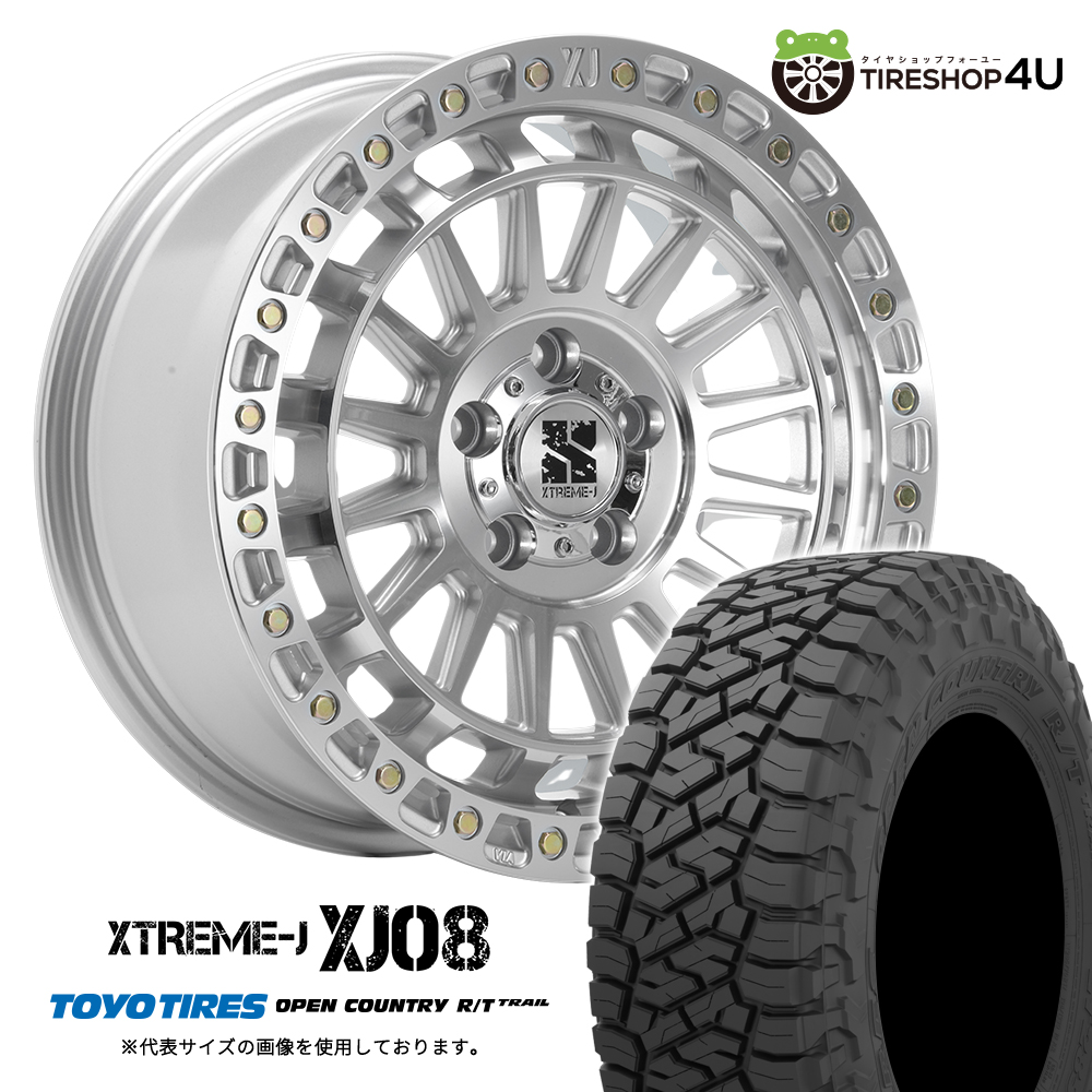 4本セット XTREME-J XJ08 17x7.5J 5/127+40 GMC TOYO OPENCOUNTRY R/T TRAIL 265/70R17 ジープ JEEP ラングラーJK JL グラディエーター