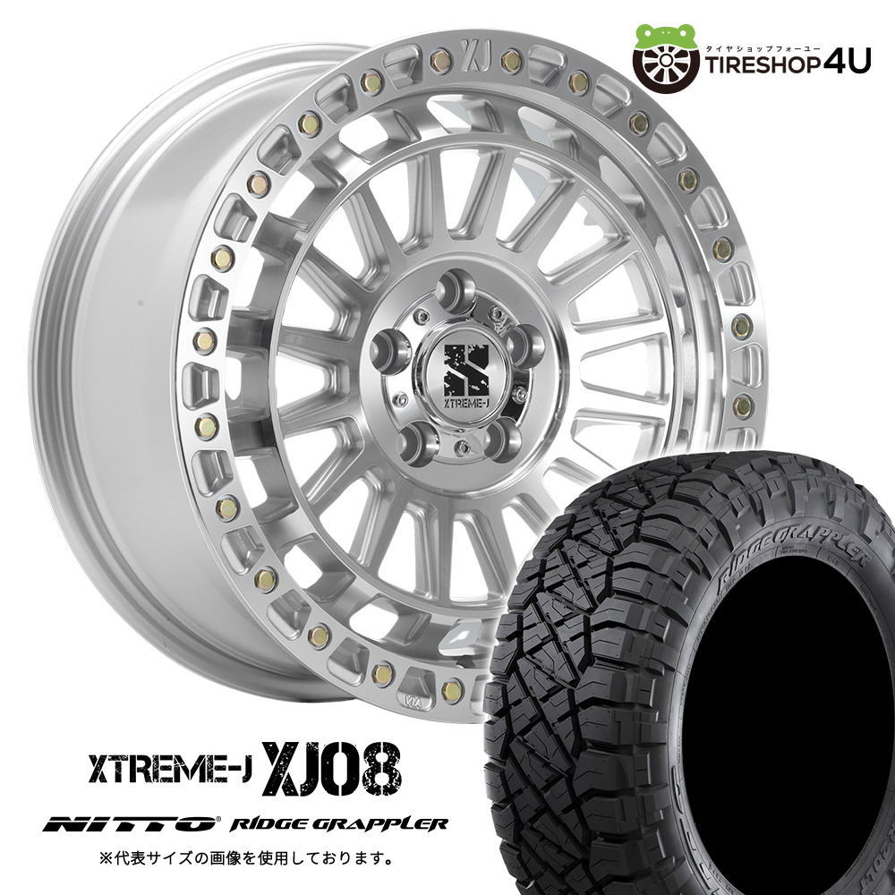 4本セット XTREME-J XJ08 17x7.5J 5/127+40 GMC NITTO ニットー RIDGE GRAPPLER 285/70R17 ジープ JEEP ラングラーJK JL グラディエーター