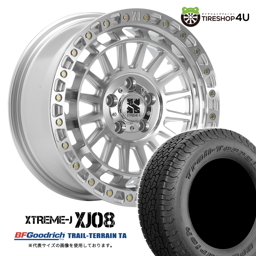 4本セット エクストリームJ XJ08 18x8.0J 5/114.3+40 GMC BFグッドリッチ トレイルテレーン TRAIL 255/55R18 BL アウトランダー デリカD5