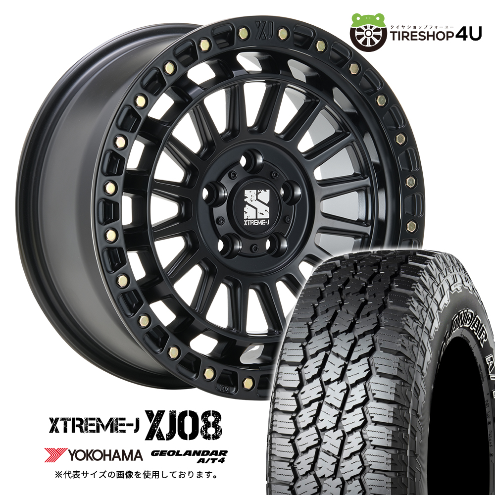 4本セット XTREME-J XJ08 18x8.0J 5/127+45 SBK YOKOHAMA GEOLANDAR A