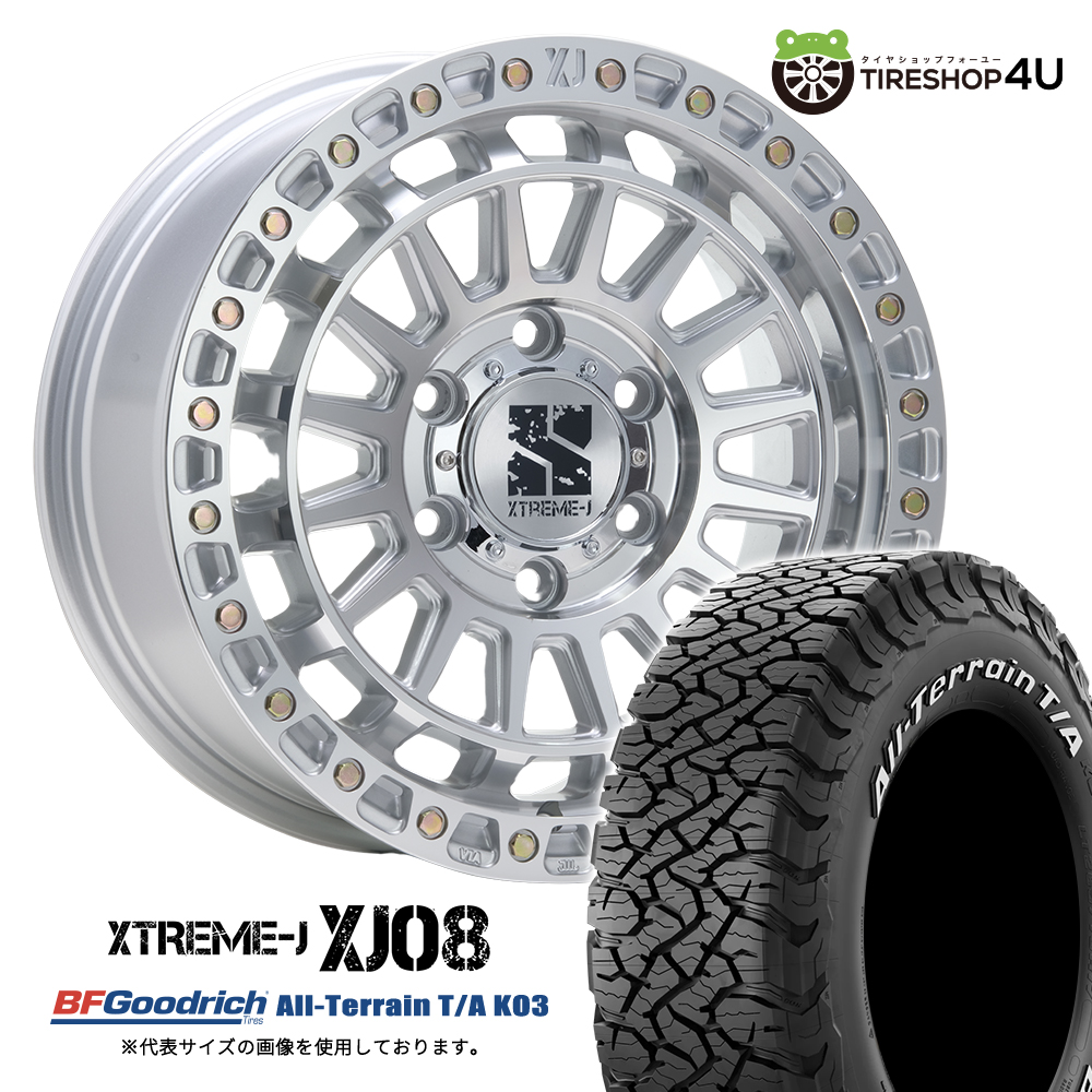 4本セット エクストリームJ XJ08 17x8.0J 6/139.7+20 GMC BFグッドリッチ オールテレーンT/A KO3 285/75R17 WL プラド トライトン カスタム