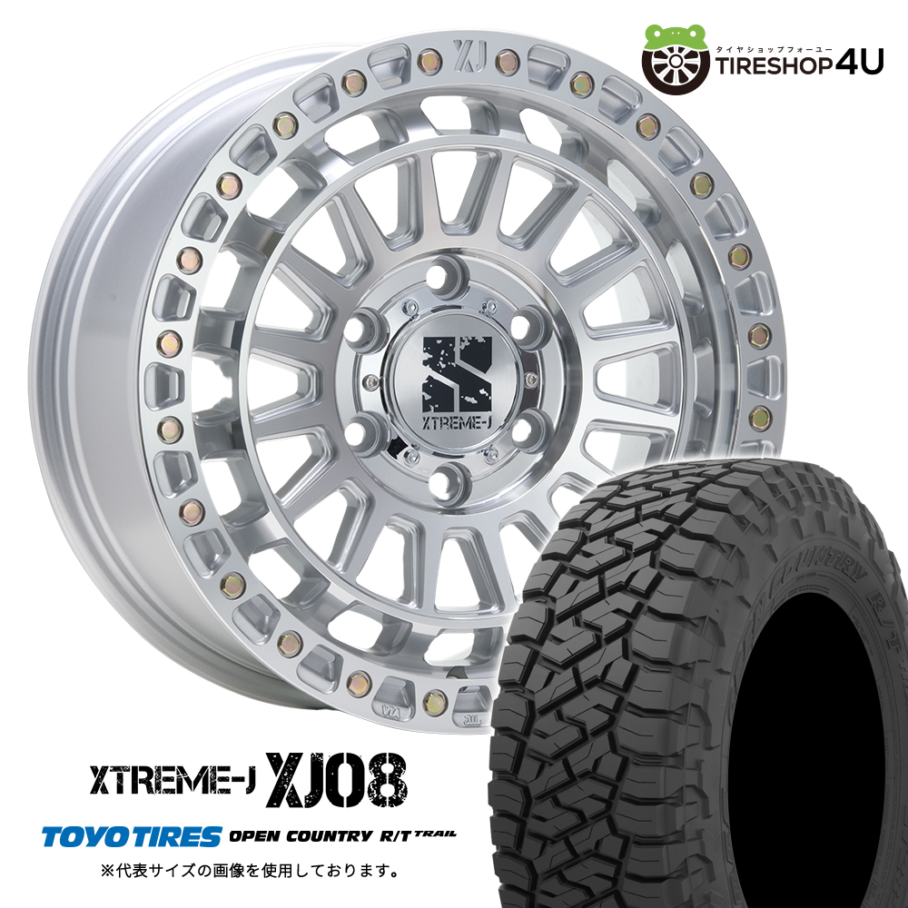 4本セット XTREME-J XJ08 17x8.0J 6/139.7+20 GMC TOYO OPENCOUNTRY R/T TRAIL 265/70R17 プラド ハイラックスリフトアップ FJクルーザー